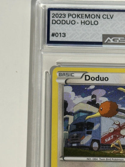 2023 Pokemon CLV Doduo Holo #013 AGS 9 Mint Slabbed