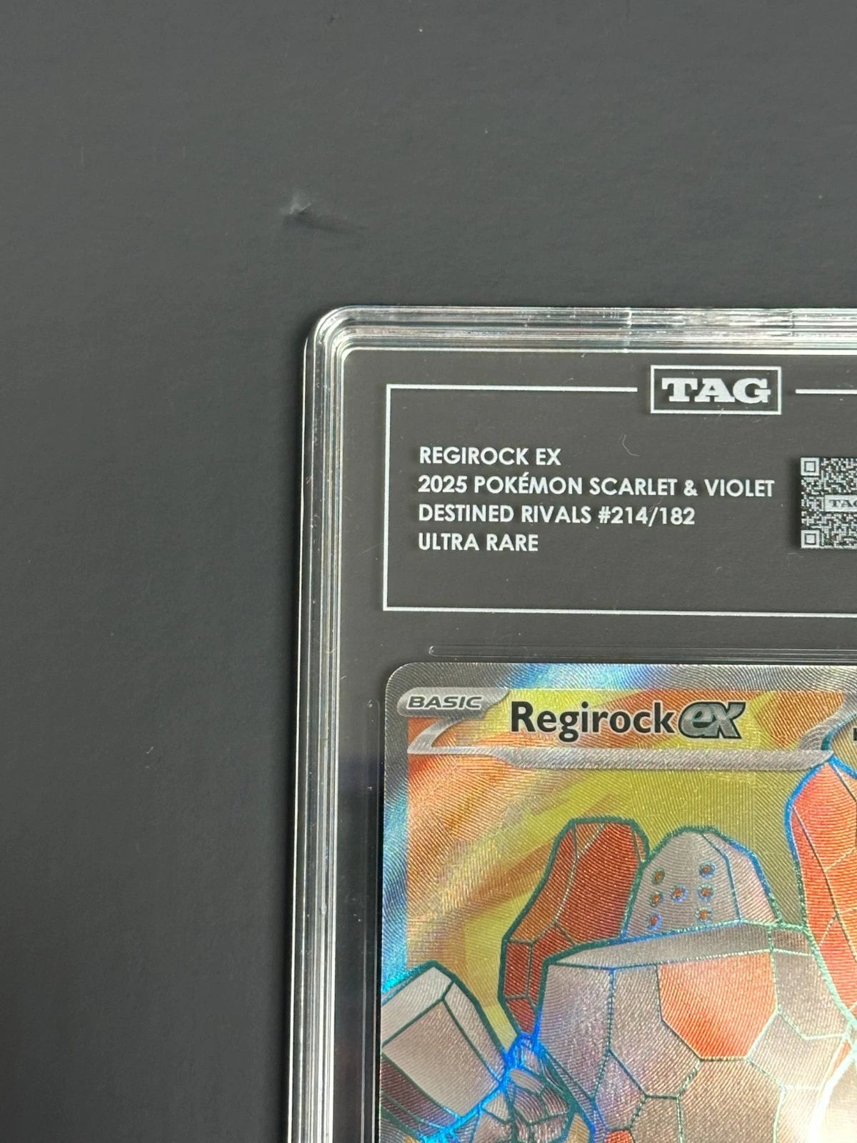 Pokemon Regirock ex 214/182 Ultra Rare Destined Rivals TAG 10 Gem Mint