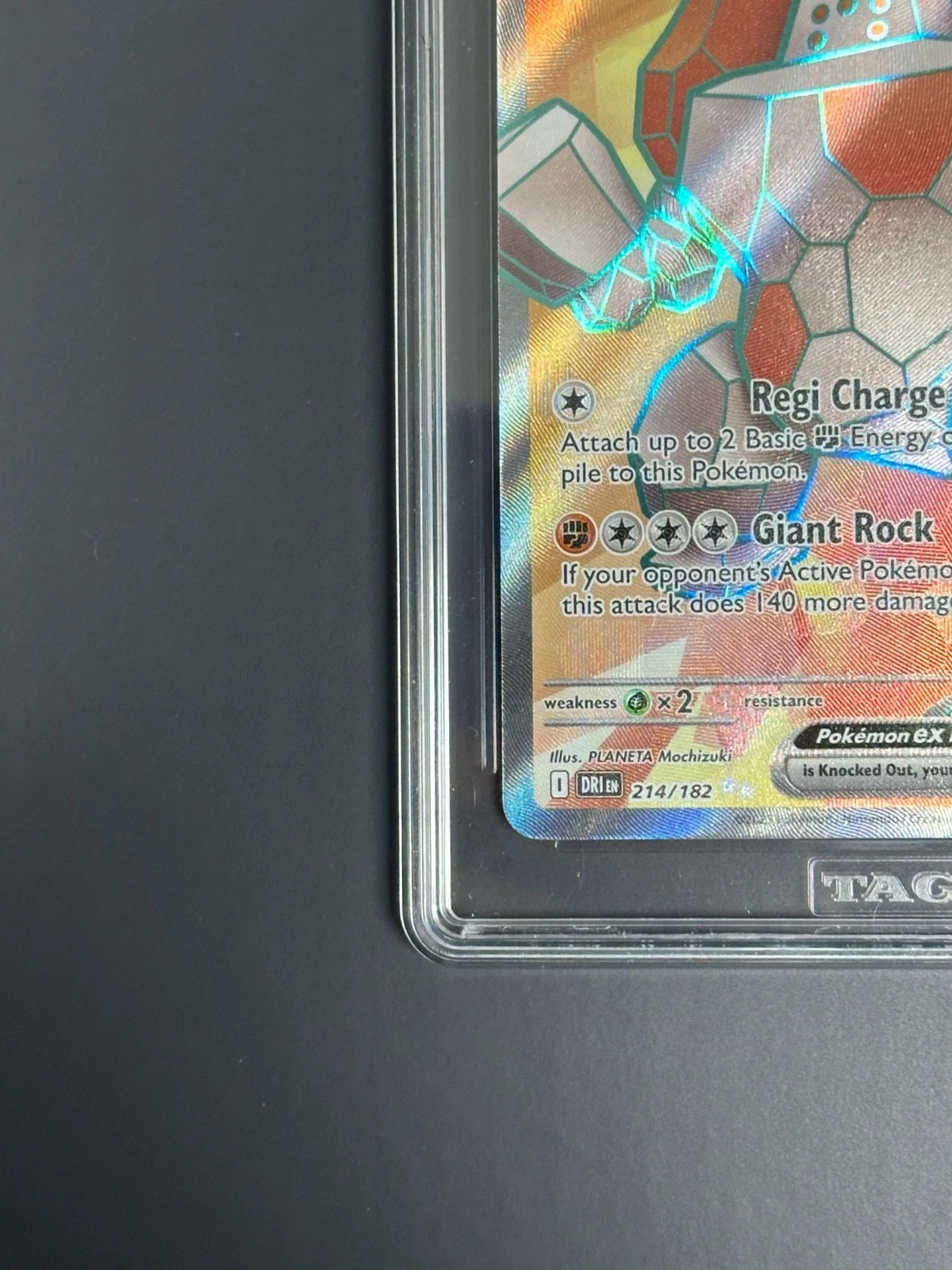 Pokemon Regirock ex 214/182 Ultra Rare Destined Rivals TAG 10 Gem Mint