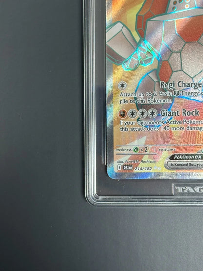 Pokemon Regirock ex 214/182 Ultra Rare Destined Rivals TAG 10 Gem Mint