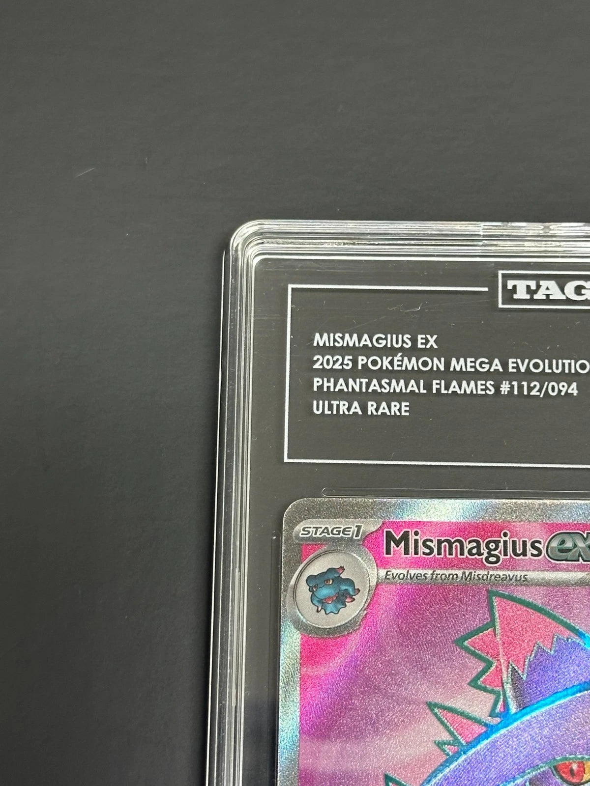 Pokemon Mismagius ex 112/094 Ultra Rare Phantasmal Flames TAG 10 Gem Mint