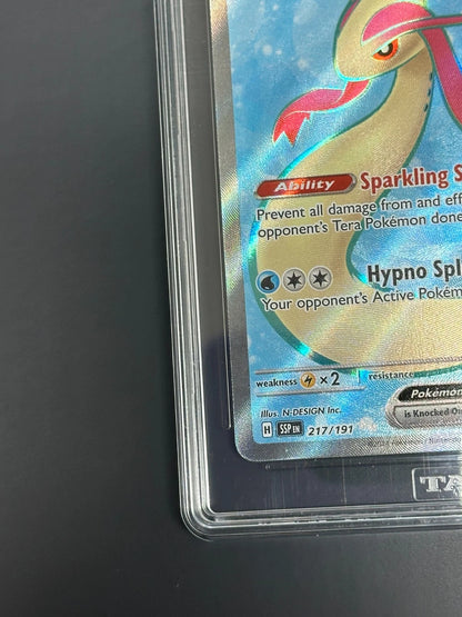Pokemon Milotic ex 217/191 Ultra Rare Surging Sparks TAG 10 Gem Mint