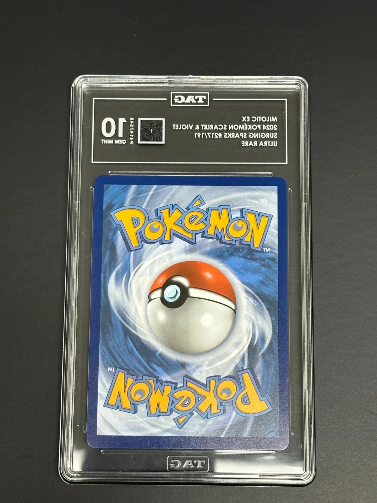 Pokemon Milotic ex 217/191 Ultra Rare Surging Sparks TAG 10 Gem Mint