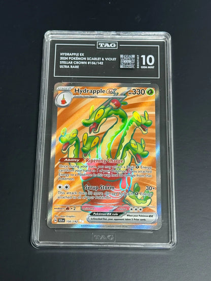 Pokemon Hydrapple ex 156/142 Ultra Rare Stellar Crown TAG 10 Gem Mint