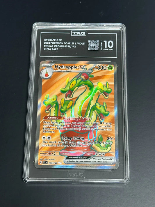 Pokemon Hydrapple ex 156/142 Ultra Rare Stellar Crown TAG 10 Gem Mint
