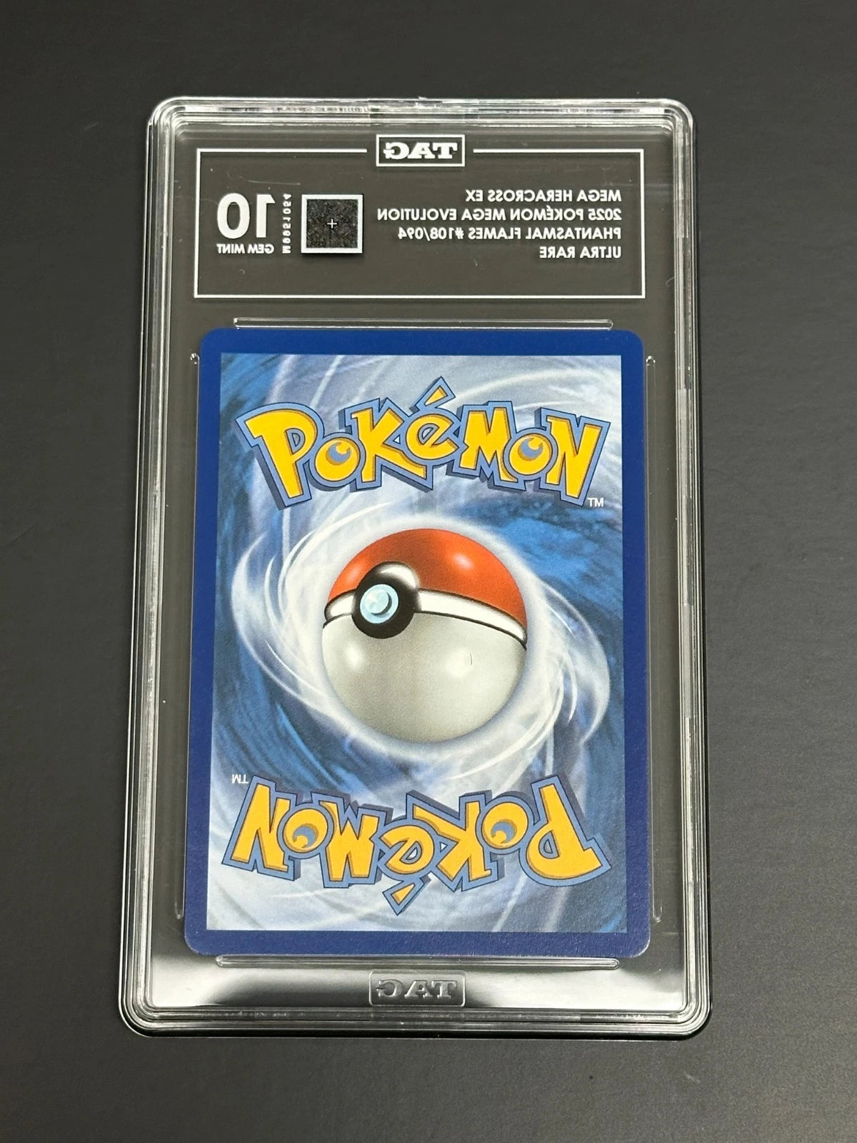 Pokemon Mega Heracross ex 108/094 Ultra Rare Phantasmal Flames TAG 10 Gem Mint