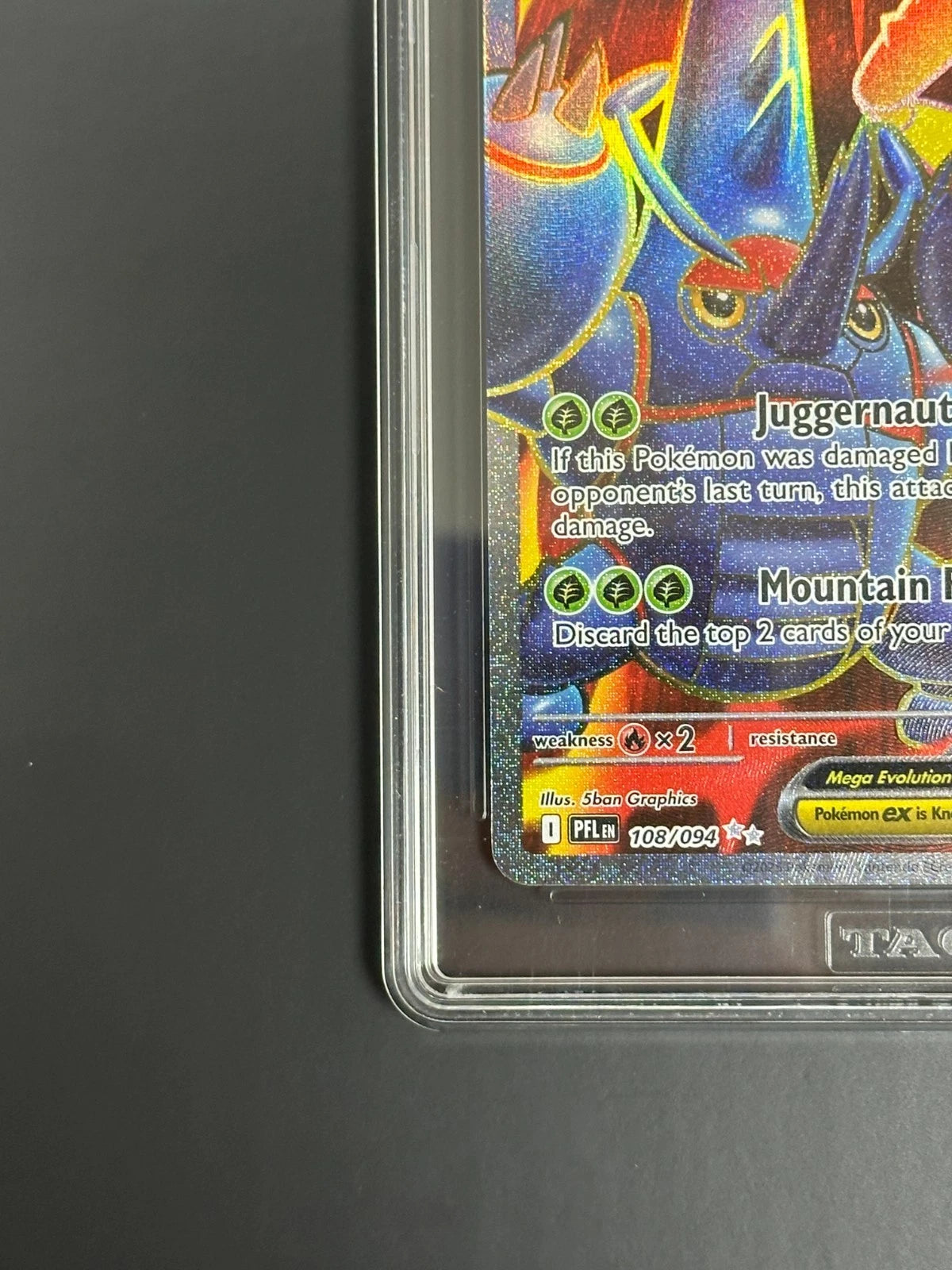 Pokemon Mega Heracross ex 108/094 Ultra Rare Phantasmal Flames TAG 10 Gem Mint