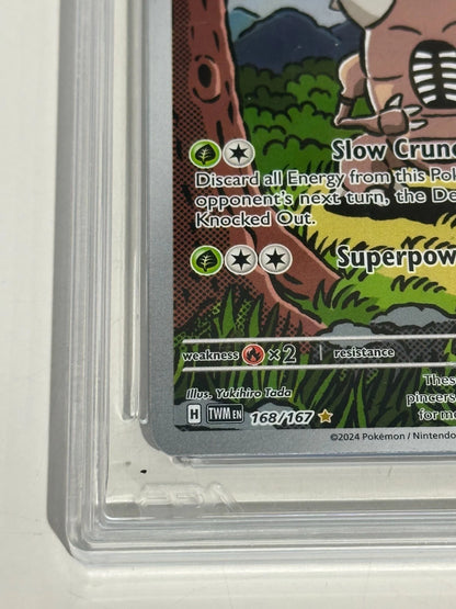 Pokemon Pinsir 168/167 Secret Rare Full Art Twilight Masquerade AGS 9.5 Mint+