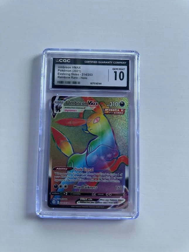 Pokemon Umbreon VMAX 214/203 Rainbow Rare Holo Evolving Skies CGC 10 GEM MINT