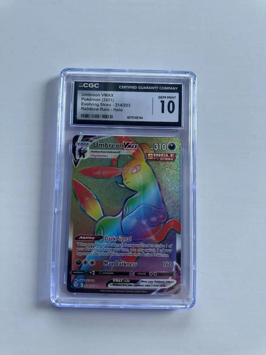 Pokemon Umbreon VMAX 214/203 Rainbow Rare Holo Evolving Skies CGC 10 GEM MINT