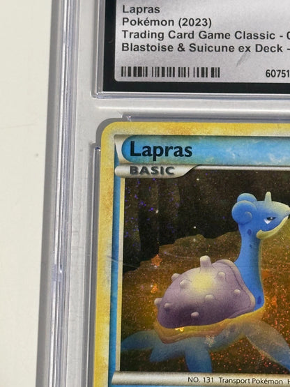 Pokemon Lapras 008/034 CGC 10 Gem Mint Holo 2023 Classic Blastoise Deck