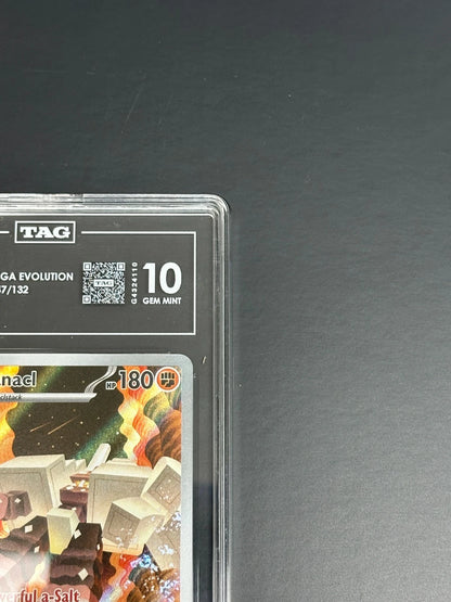 Pokemon Garganacl 147/132 Illustration Rare Mega Evolution TAG 10 Gem Mint