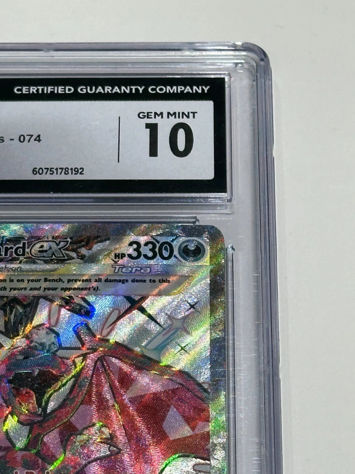 Pokemon Charizard ex SVP 074 Black Star Promo Paldean Fates Tin Holo CGC 10 Gem