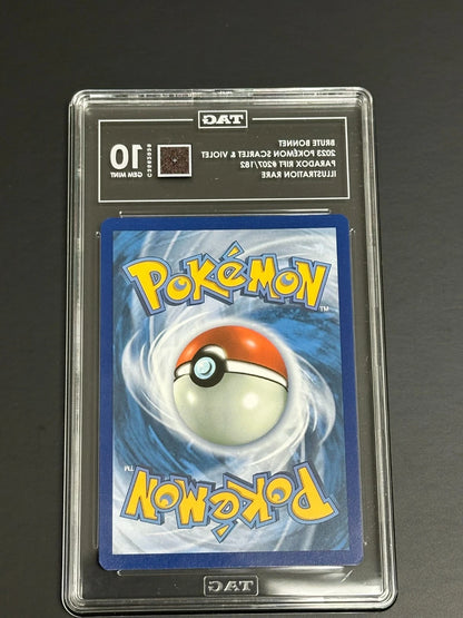 Pokemon Brute Bonnet 207/182 Illustration Rare Paradox Rift TAG 10 Gem Mint