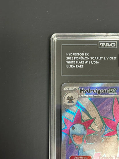 Pokemon Hydreigon ex 161/086 Ultra Rare White Flare TAG 10 Gem Mint