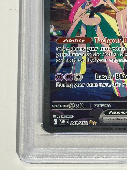 Pokemon Iron Valiant ex 249/182 SPECIAL ILLUSTRATION RARE Paradox Rift PSA 9 MIN