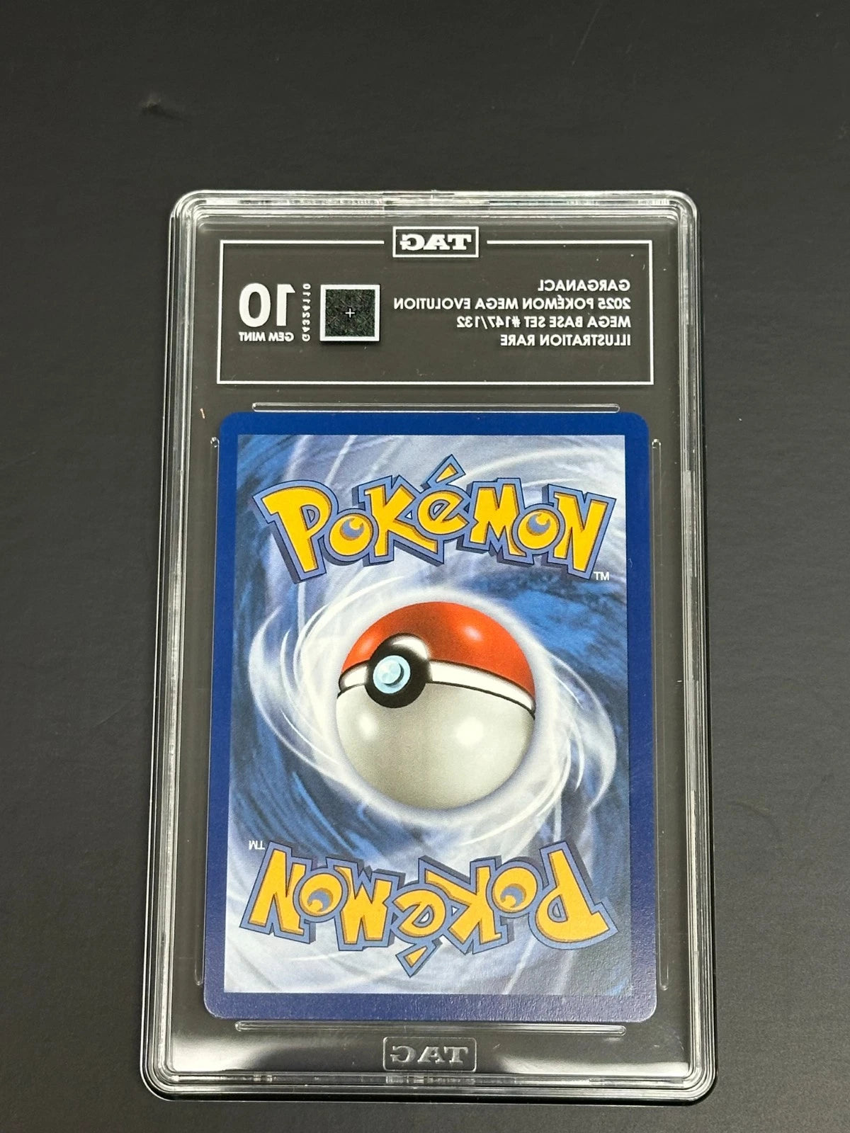Pokemon Garganacl 147/132 Illustration Rare Mega Evolution TAG 10 Gem Mint