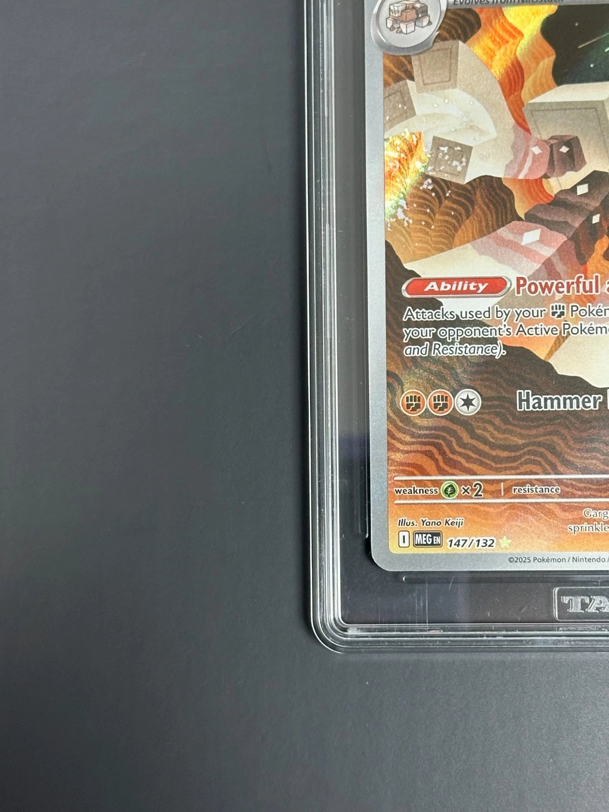 Pokemon Garganacl 147/132 Illustration Rare Mega Evolution TAG 10 Gem Mint