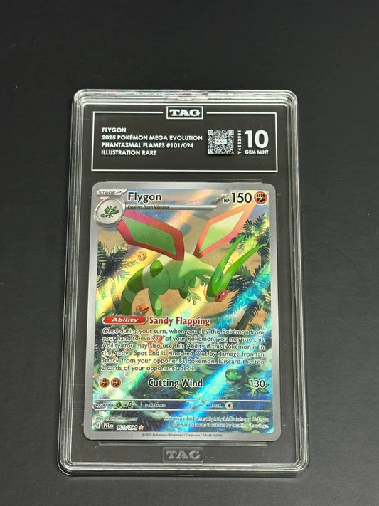 Pokemon Flygon 101/094 Illustration Rare Phantasmal Flames TAG 10 Gem Mint