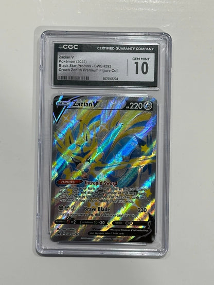 Pokemon Zacian V SWSH292 Black Star Promo Crown Zenith Premium Figure Collection