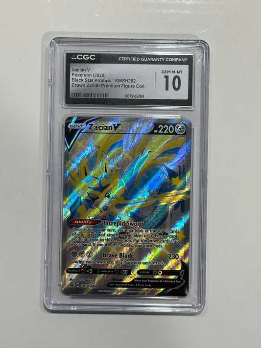 Pokemon Zacian V SWSH292 Black Star Promo Crown Zenith Premium Figure Collection
