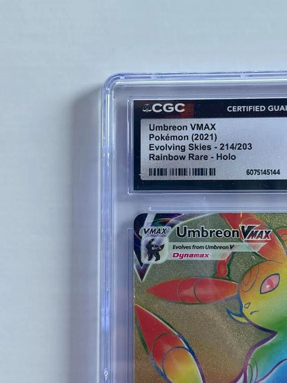 Pokemon Umbreon VMAX 214/203 Rainbow Rare Holo Evolving Skies CGC 10 GEM MINT
