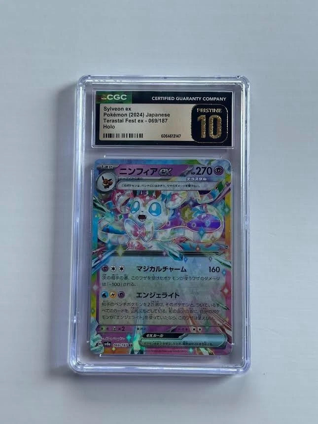 Pokemon Sylveon ex 069/187 Holo Japanese Terastal Fest ex 2024 CGC Pristine 10