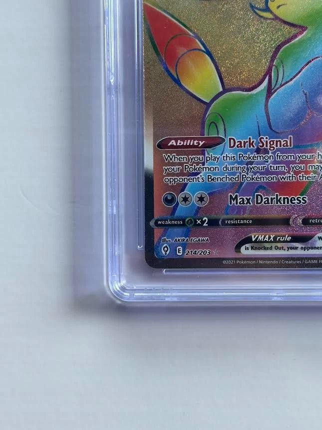Pokemon Umbreon VMAX 214/203 Rainbow Rare Holo Evolving Skies CGC 10 GEM MINT