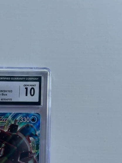 Pokemon Blastoise VMAX SWSH103 Black Star Promo Holo Blastoise VMAX Battle Box