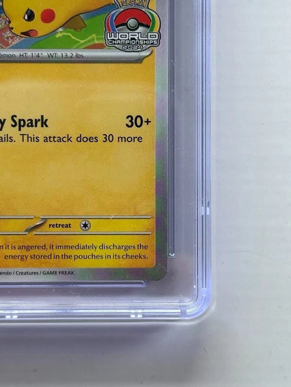 Pokemon Pikachu 190 Black Star Promo World Championships 2024 CGC 10 GEM MINT