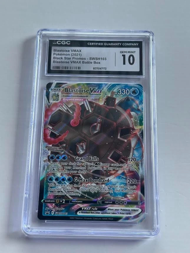 Pokemon Blastoise VMAX SWSH103 Black Star Promo Holo Blastoise VMAX Battle Box