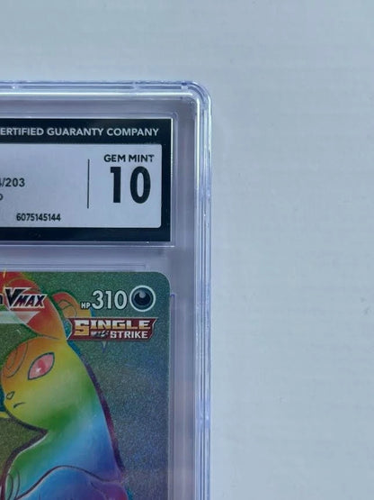 Pokemon Umbreon VMAX 214/203 Rainbow Rare Holo Evolving Skies CGC 10 GEM MINT