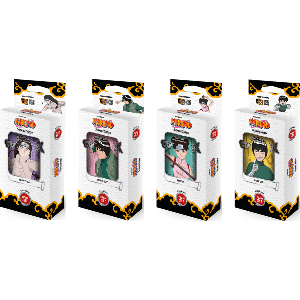 Naruto Mythos TCG Set 2 Shinobi Shiren 1st Edition Team Set Display
