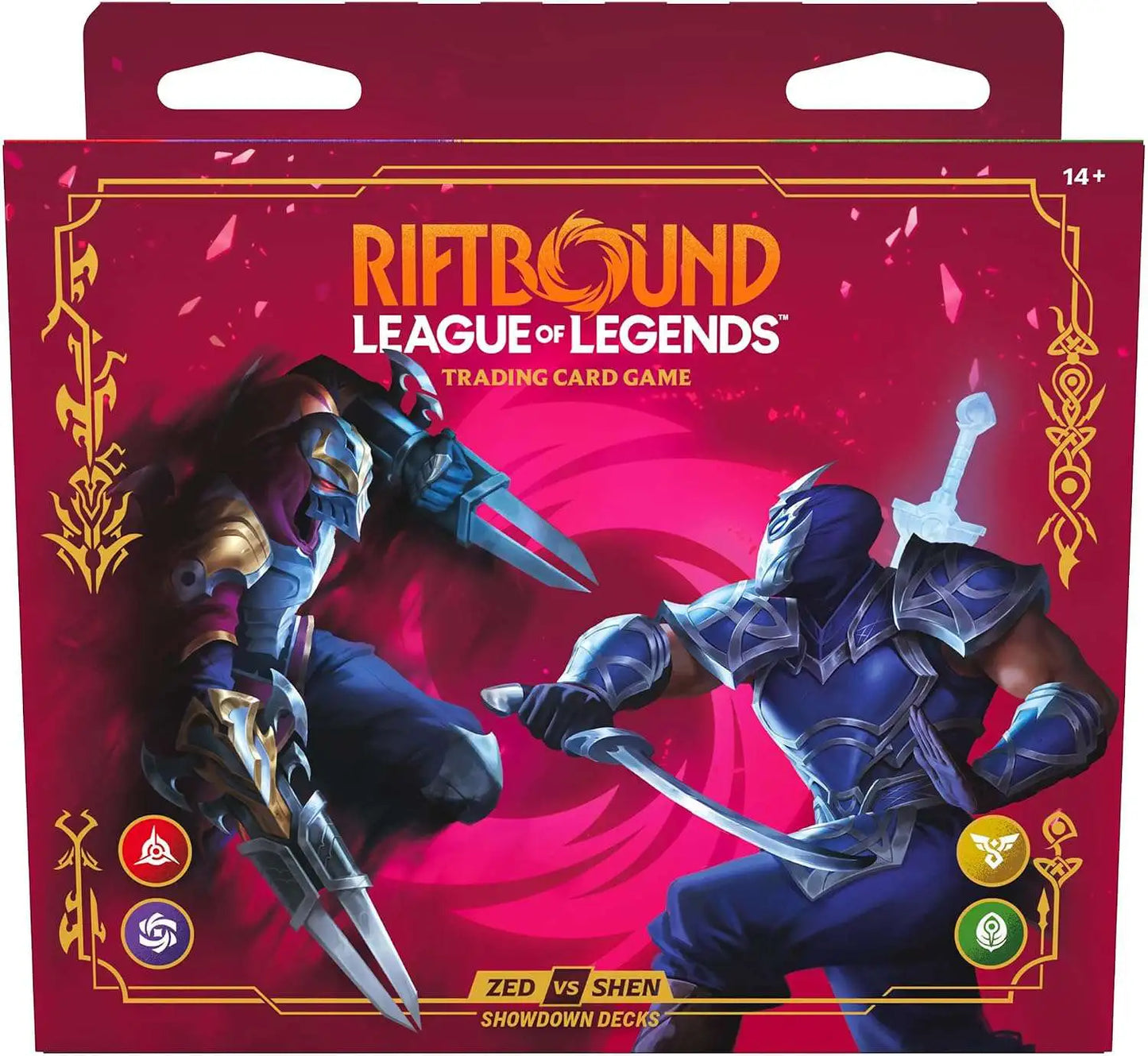 Riftbound Vendetta Zed vs Shen Showdown Deck playmats and deckboxes