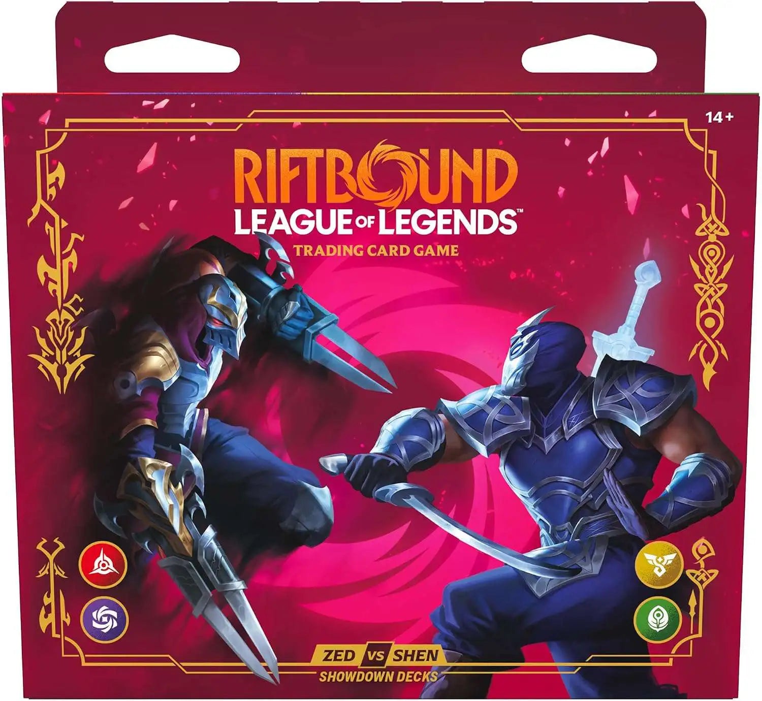 Riftbound Vendetta Zed vs Shen Showdown Deck playmats and deckboxes