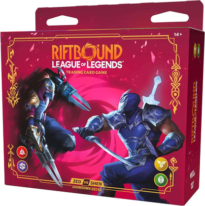 Riftbound League of Legends TCG Vendetta Zed vs Shen Showdown Deck box